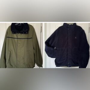 Reversible Olive/Navy Vintage Nautica Jacket in XXL